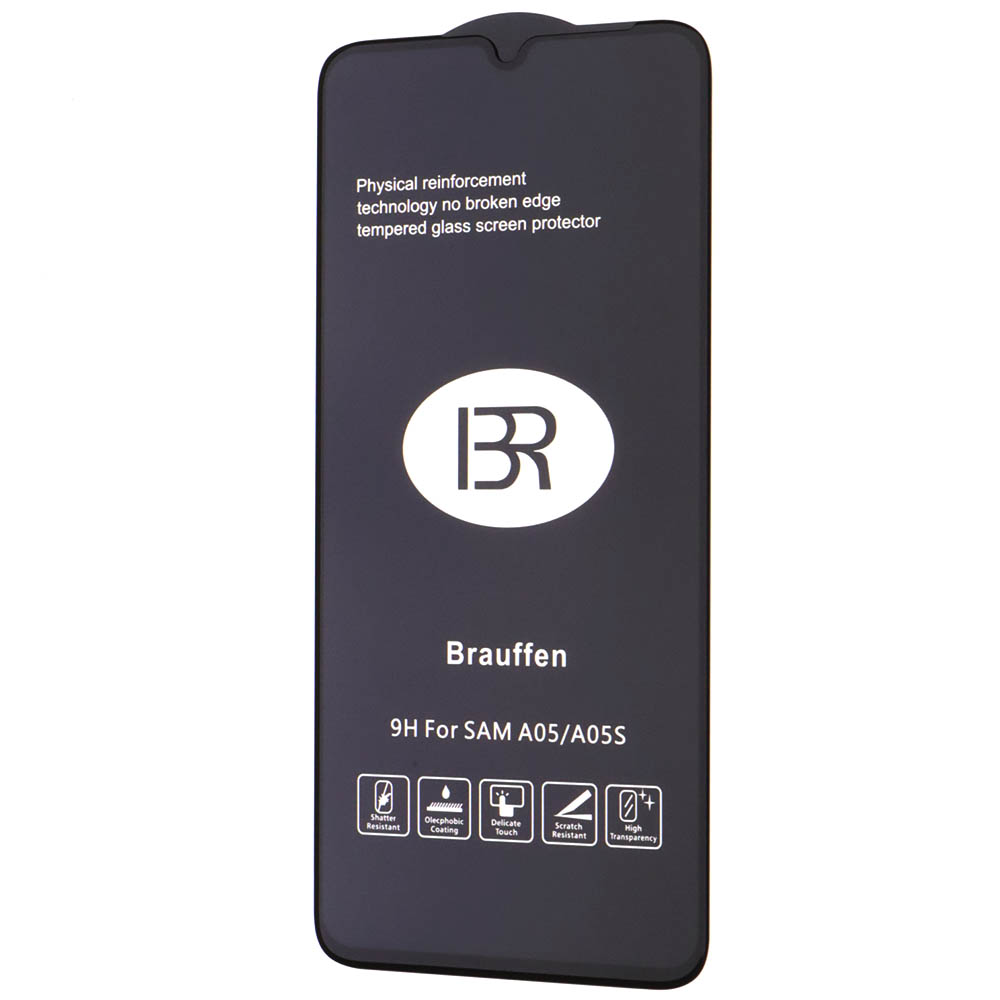 Защитное стекло BRAUFFEN для SAMSUNG Galaxy A05, Galaxy A05s, Galaxy A06, цвет окантовки черный