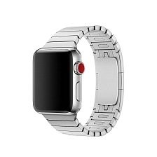 Ремешок для Apple Watch блочный нержавеющая сталь 38 mm цвет серебро.