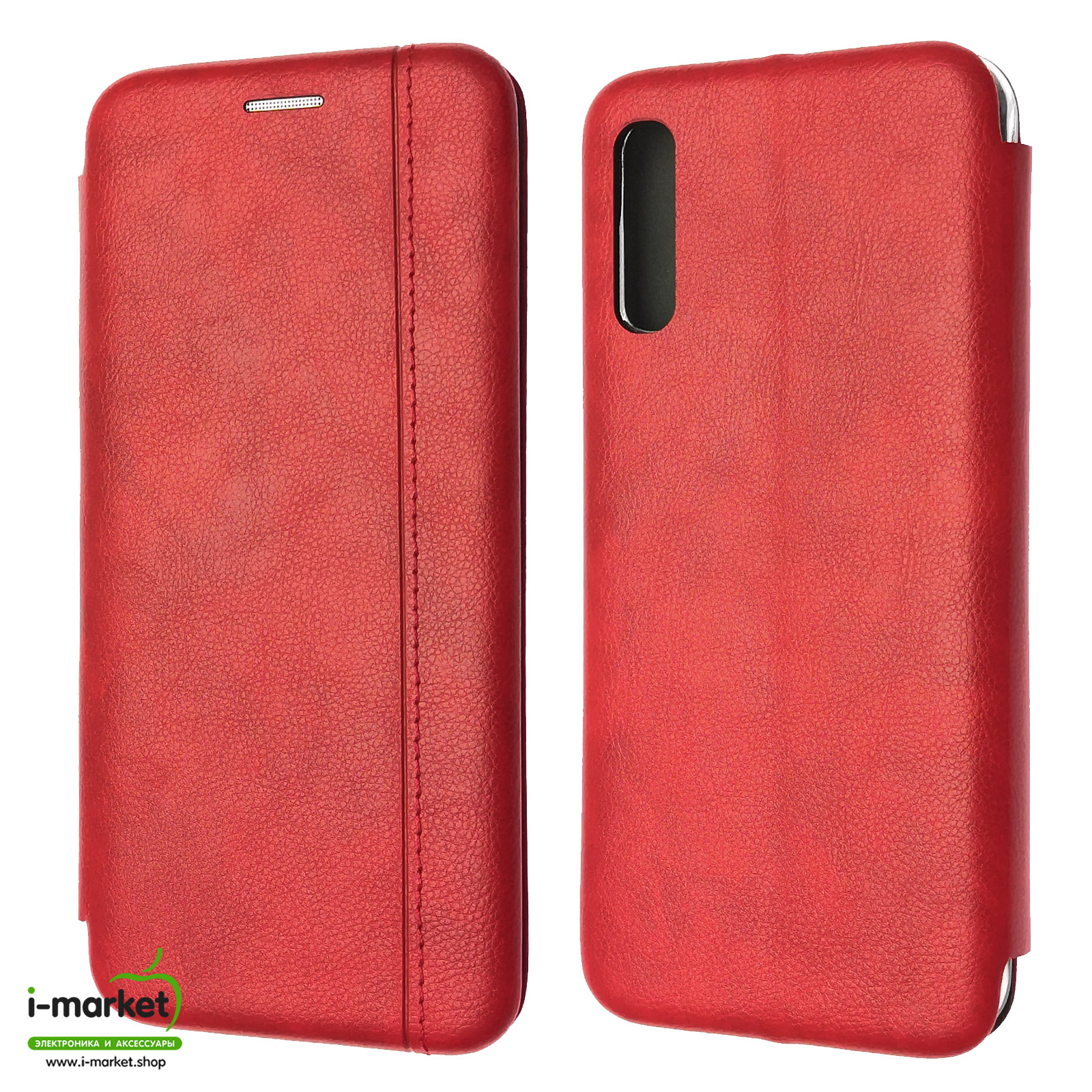 Чехол книжка VINTAGE LiNE для SAMSUNG Galaxy A50 (SM-A505), A30s (SM-A307), A50s (SM-A507), экокожа, цвет красный