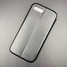 Чехол книжка для HUAWEI HONOR 10 COL-AL10, COL-L29, экокожа, визинтица, цвет чёрный.