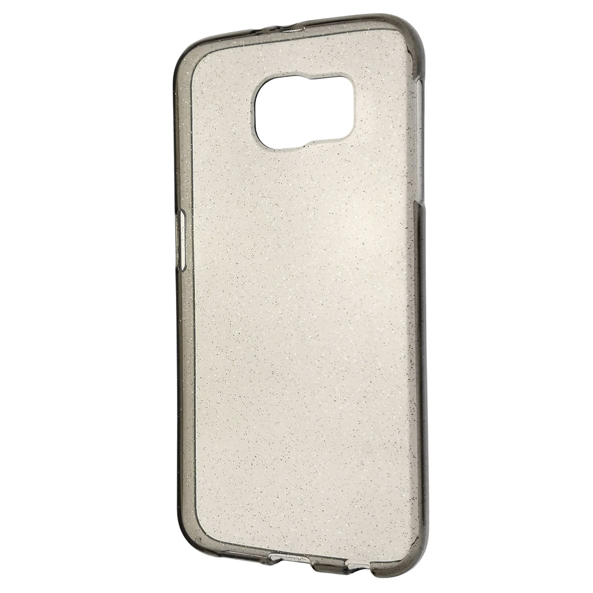 Чехол накладка для SAMSUNG Galaxy S6 (SM-G920), силикон, блестки, цвет тонированный.