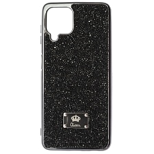 Чехол накладка Queen для SAMSUNG Galaxy A22 4G (SM-A225F), M22 (SM-M225F), M32 (SM-M325F), силикон, стразы, цвет черный Чехол накладка Queen для SAMSUNG Galaxy A22 4G (SM-A225F), M22 (SM-M225F), M32 (SM-M325F), силикон, стразы, цвет черный