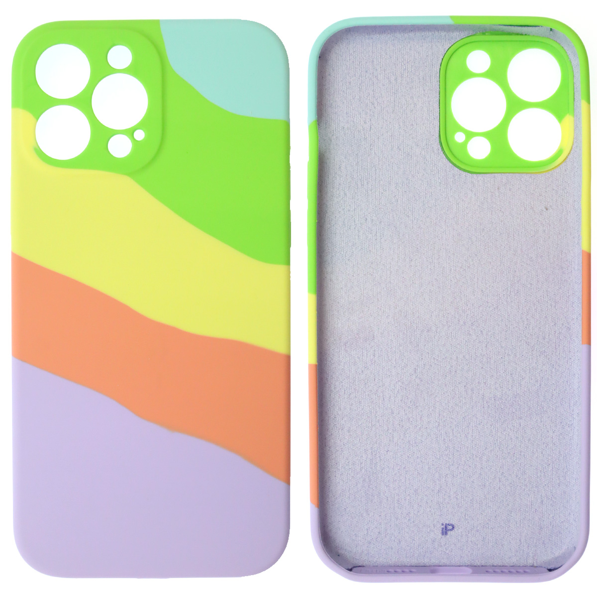 Чехол накладка Silicon Case для APPLE iPhone 13 Pro Max (6.7), силикон, бархат, цвет сиренево бирюзовый
