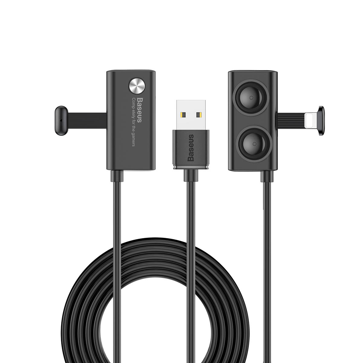 Кабель Lightning 8-pin Baseus Suction Cup Mobile Games, 2.4 A, длина 100 см, цвет черный