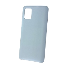Чехол накладка Silicon Cover для SAMSUNG Galaxy A51 (SM-A515), силикон, бархат, цвет небесно голубой