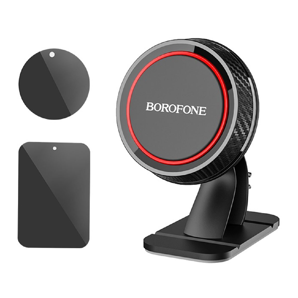 Автомобильный магнитный держатель телефона BOROFONE BH13 Journey, цвет черно красный