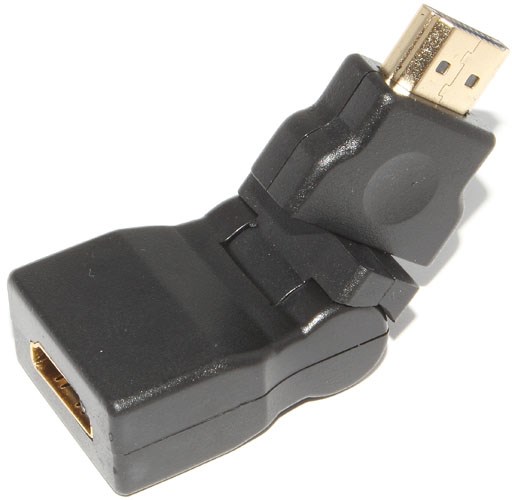 Адаптер HDMI M (папа) на порт HDMI F (мама) поворотный 360°.