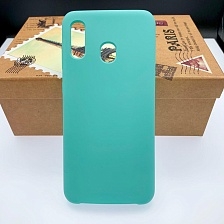 Чехол накладка Silicon Cover для SAMSUNG Galaxy A30 (SM-A305), силикон, бархат, цвет бирюзовый.
