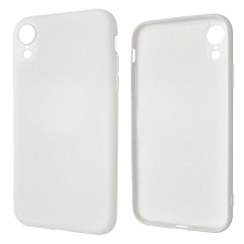 Чехол накладка NANO для APPLE iPhone XR, силикон, бархат, цвет белый