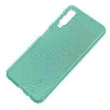 Чехол накладка Shine для SAMSUNG Galaxy A7 2018 (SM-A750), силикон, блестки, цвет зеленый