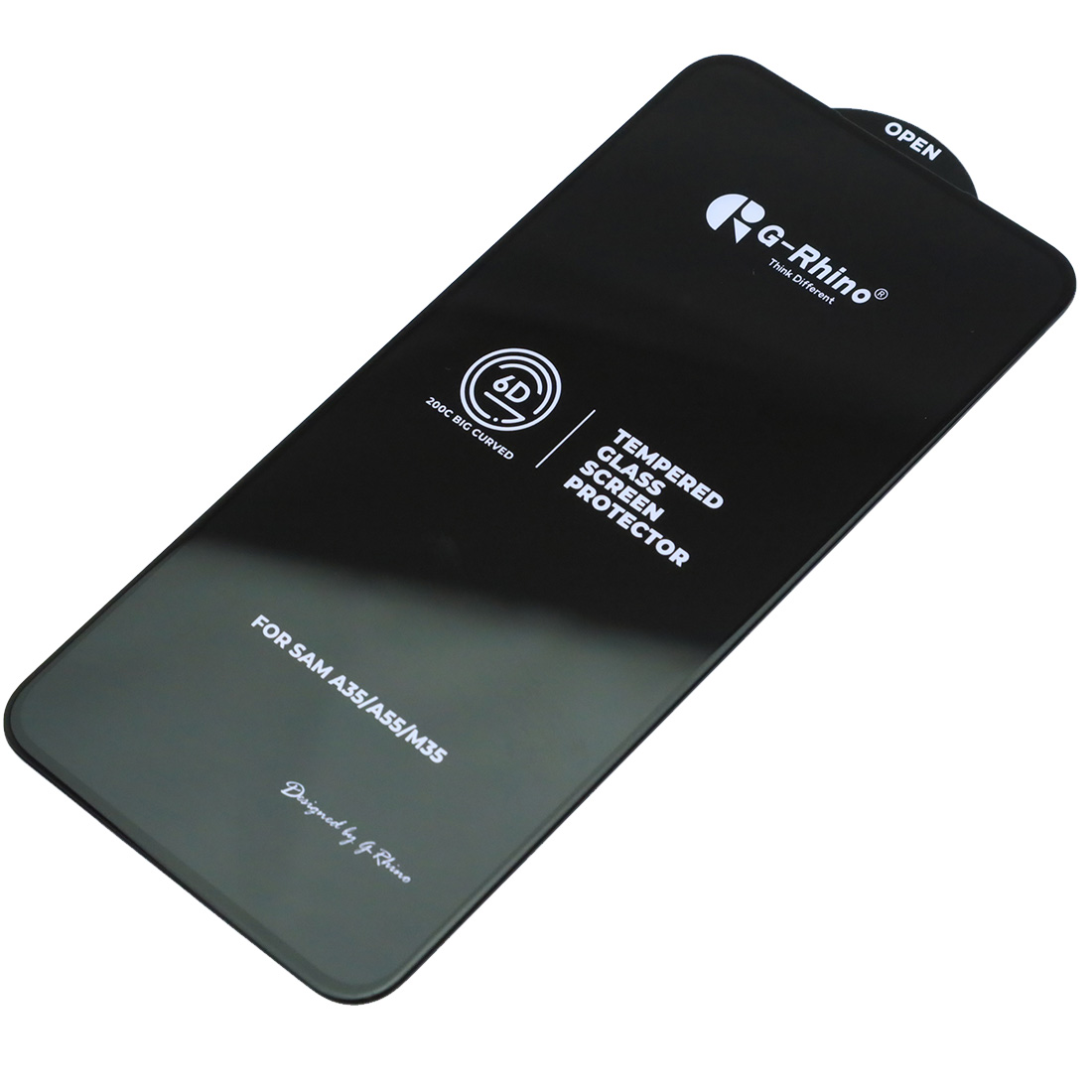 Защитное стекло 6D G-Rhino 200C для SAMSUNG Galaxy A35, Galaxy A55, Galaxy M35, цвет окантовки черный (Тип 1)