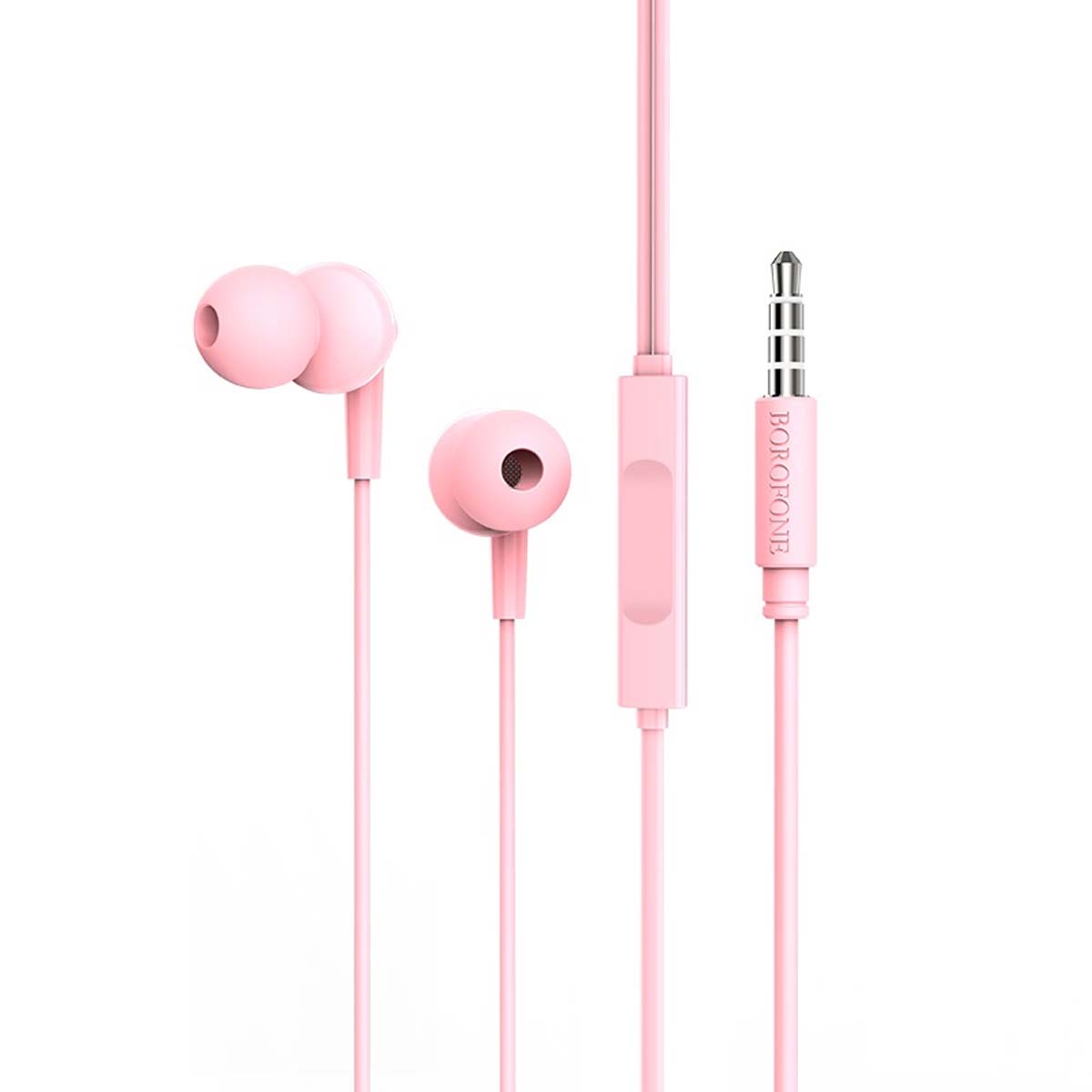 Гарнитура (наушники с микрофоном) проводная, BOROFONE BM49 Player, цвет розовый
