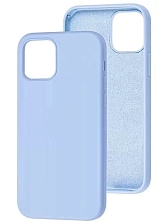 Чехол-накладка Silicone Case для Apple iPhone 14 Pro, L-ogo, бархатная подложка, цвет песочно-голубой