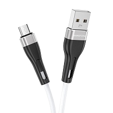 Кабель BOROFONE BX46 Rush Micro USB, 2.4A, длина 1 метр, цвет белый