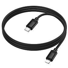 Кабель HOCO X122 Benefit USB Type C на Lightning 8 pin, 27W, длина 1 метр, цвет черный