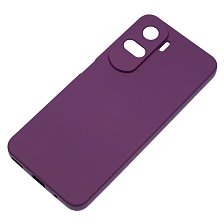 Чехол накладка NANO для HUAWEI Honor 90 Lite, силикон, бархат, цвет фиолетовый