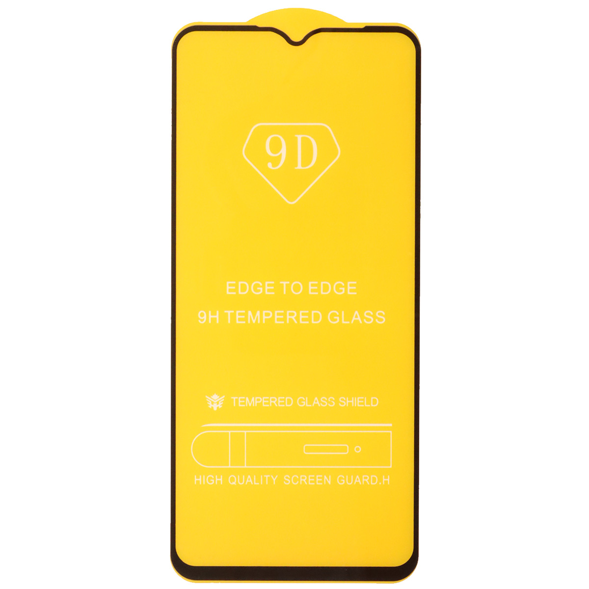 Защитное стекло 9D для Realme C35, цвет окантовки черный