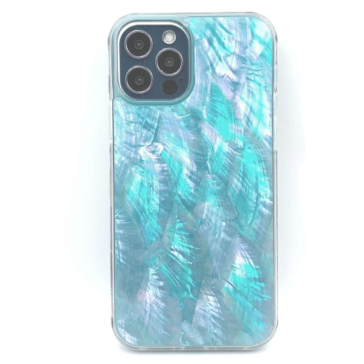 Чехол накладка K-DOO для APPLE iPhone 12 Pro Max, силикон, рисунок seashel, цвет голубой