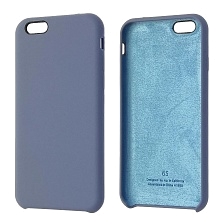 Чехол накладка Silicon Case для APPLE iPhone 6, iPhone 6S, силикон, бархат, цвет барвинок