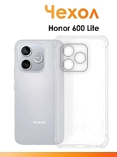 Чехол накладка для Honor 600 Lite, защита камер, силиконовая, прозрачная