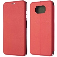 Чехол книжка STYLISH для XIAOMI POCO X3, POCO X3 Pro, экокожа, визитница, цвет красный