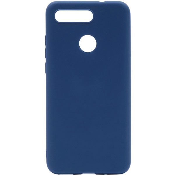Чехол-накладка для HUAWEI Honor V20 / View 20 (PCT-L29), силиконовая "soft touch", цвет синий.