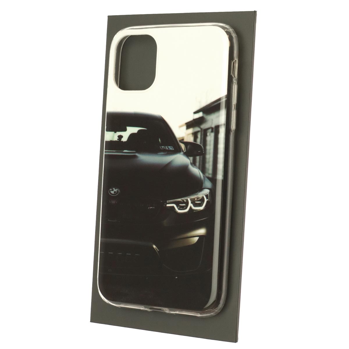 Чехол накладка для APPLE iPhone 11, силикон, рисунок черный BMW