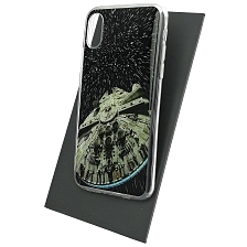 Чехол накладка для APPLE iPhone X, iPhone XS, силикон, глянцевый, рисунок Космический корабль