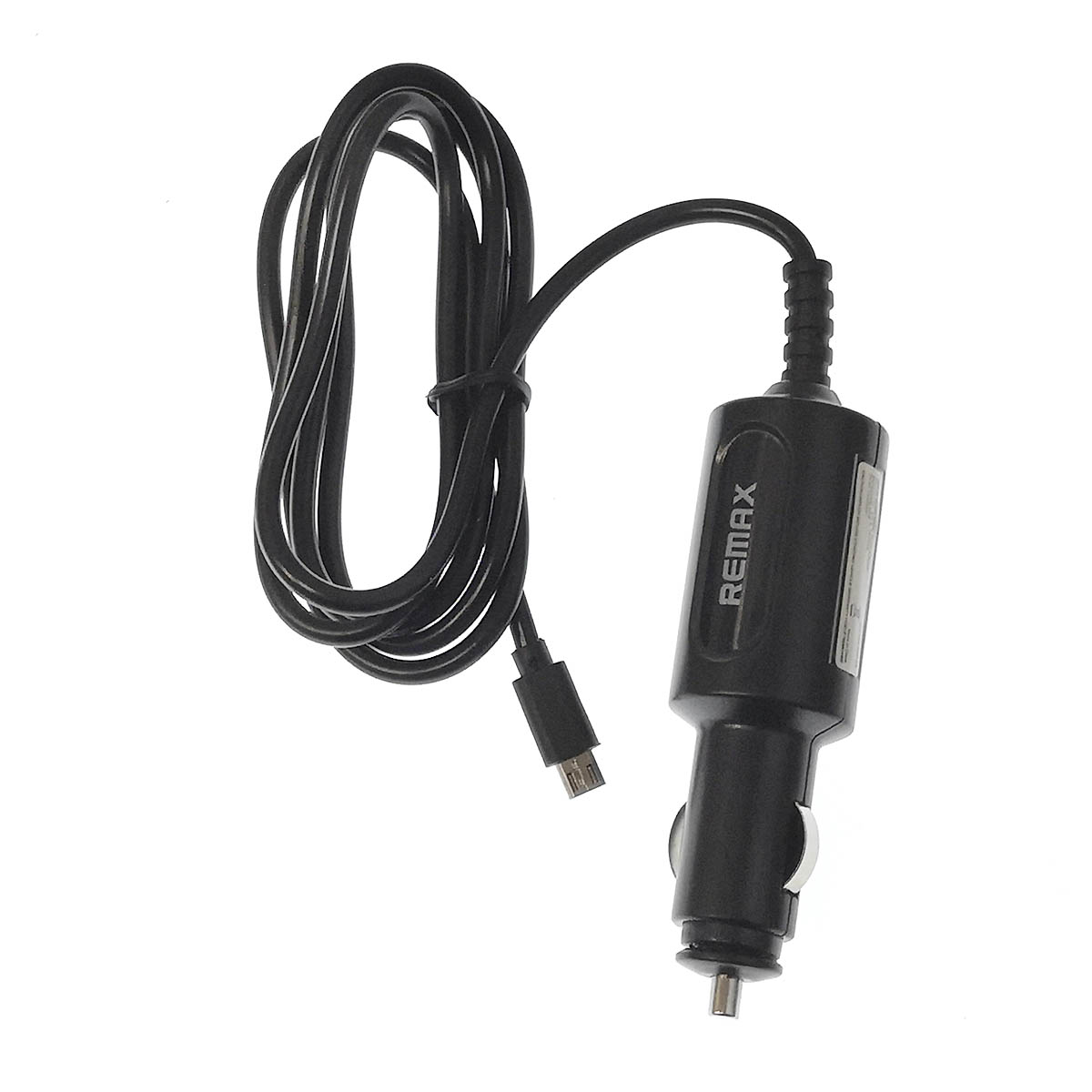 АЗУ (Автомобильное зарядное устройство) REMAX CA-053-00D-09 со встроенным кабелем Micro USB, длина 1.2 метра, цвет черный