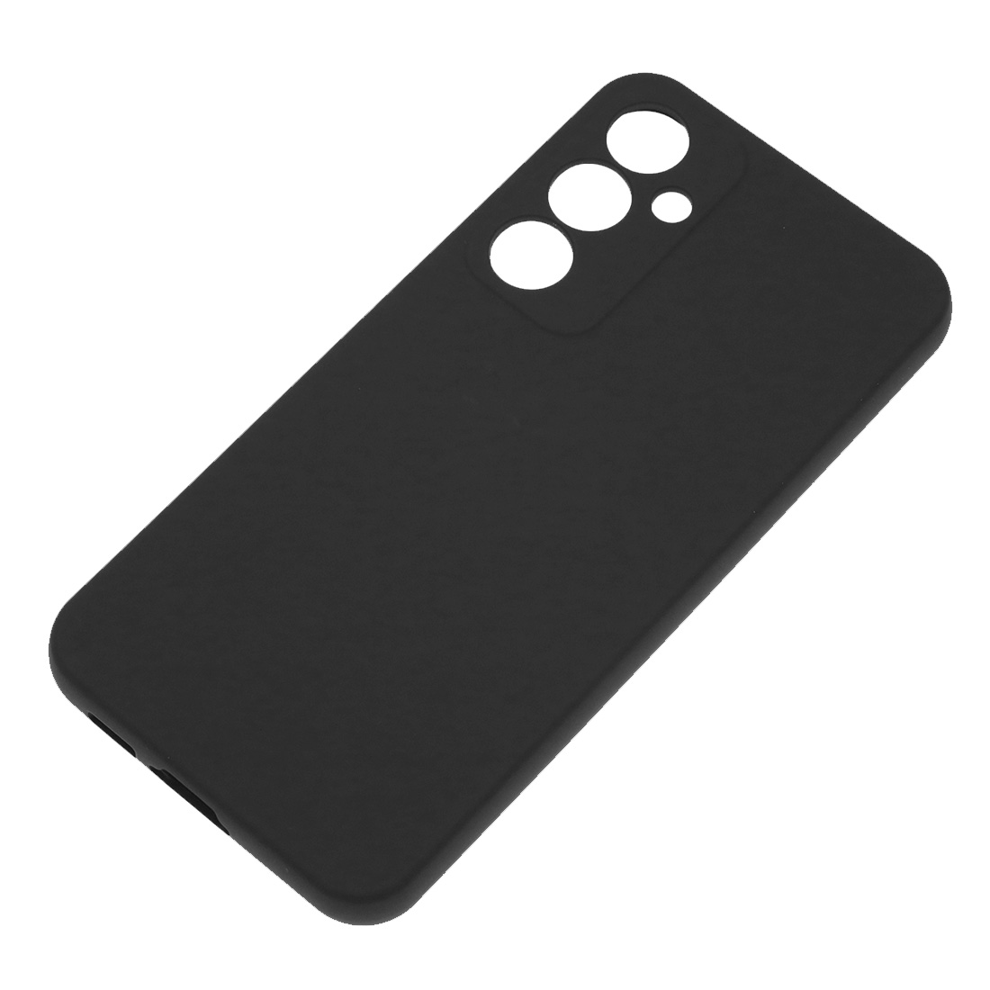 Чехол накладка Silicon Cover для SAMSUNG Galaxy S23 FE, защита камеры, силикон, бархат, цвет черный