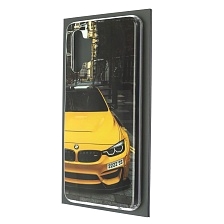 Чехол накладка для SAMSUNG Galaxy A32 4G (SM-A325F), силикон, рисунок Желтый BMW