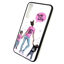 Чехол накладка для HUAWEI Honor 20 YAL-L21, силикон, рисунок Mom life is the best life.