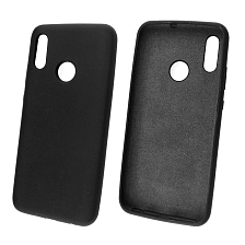 Чехол накладка Silicon Cover для HUAWEI P Smart 2019, Honor 10 Lite, силикон, бархат, цвет черный.