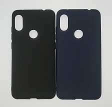Чехол накладка для XIAOMI REDMI NOTE 6 PRO, силикон, цвет синий.