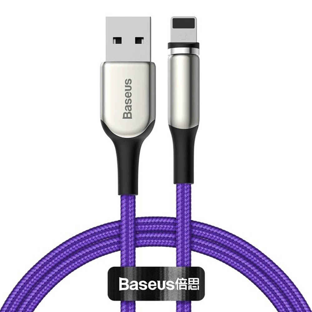 BASEUS CALXC-H05 Zinc Magnetic кабель с магнитной зарядкой для APPLE Lightning 8-pin, цвет фиолетовый | Последняя цена