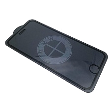 Защитное стекло "9D" GLASS FULL GLUE для APPLE iPhone 7 / 8 (4.7"), с рисунком лого BMW цвет канта черный.