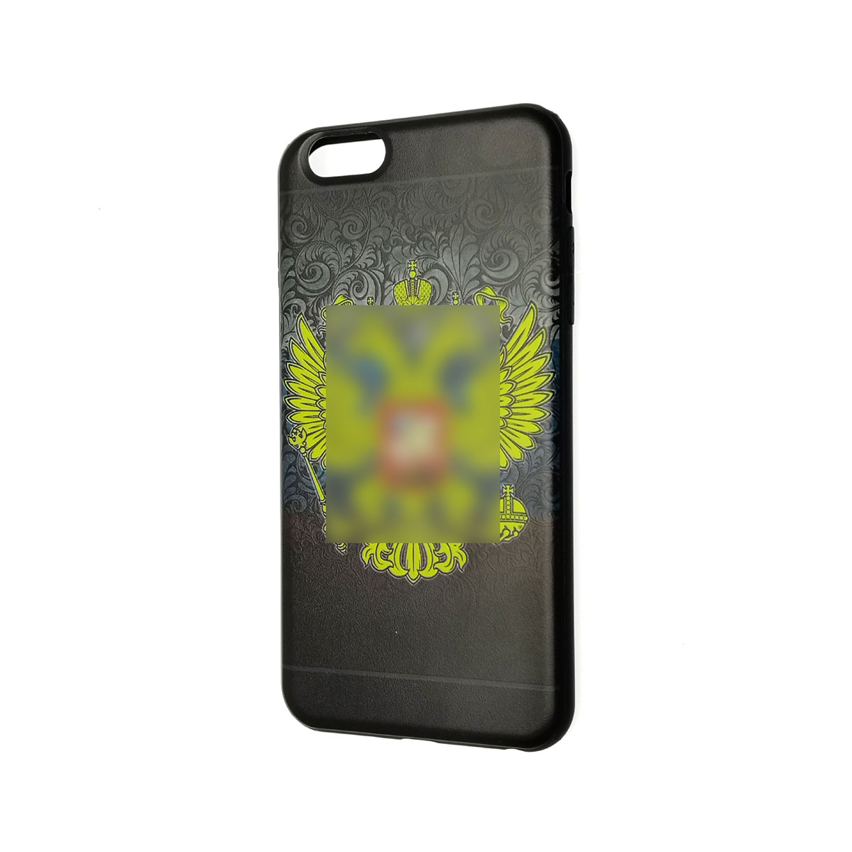 Чехол накладка для APPLE iPhone 6 Plus, 6S Plus, силикон, рисунок Герб России золотистый с эмблемой.
