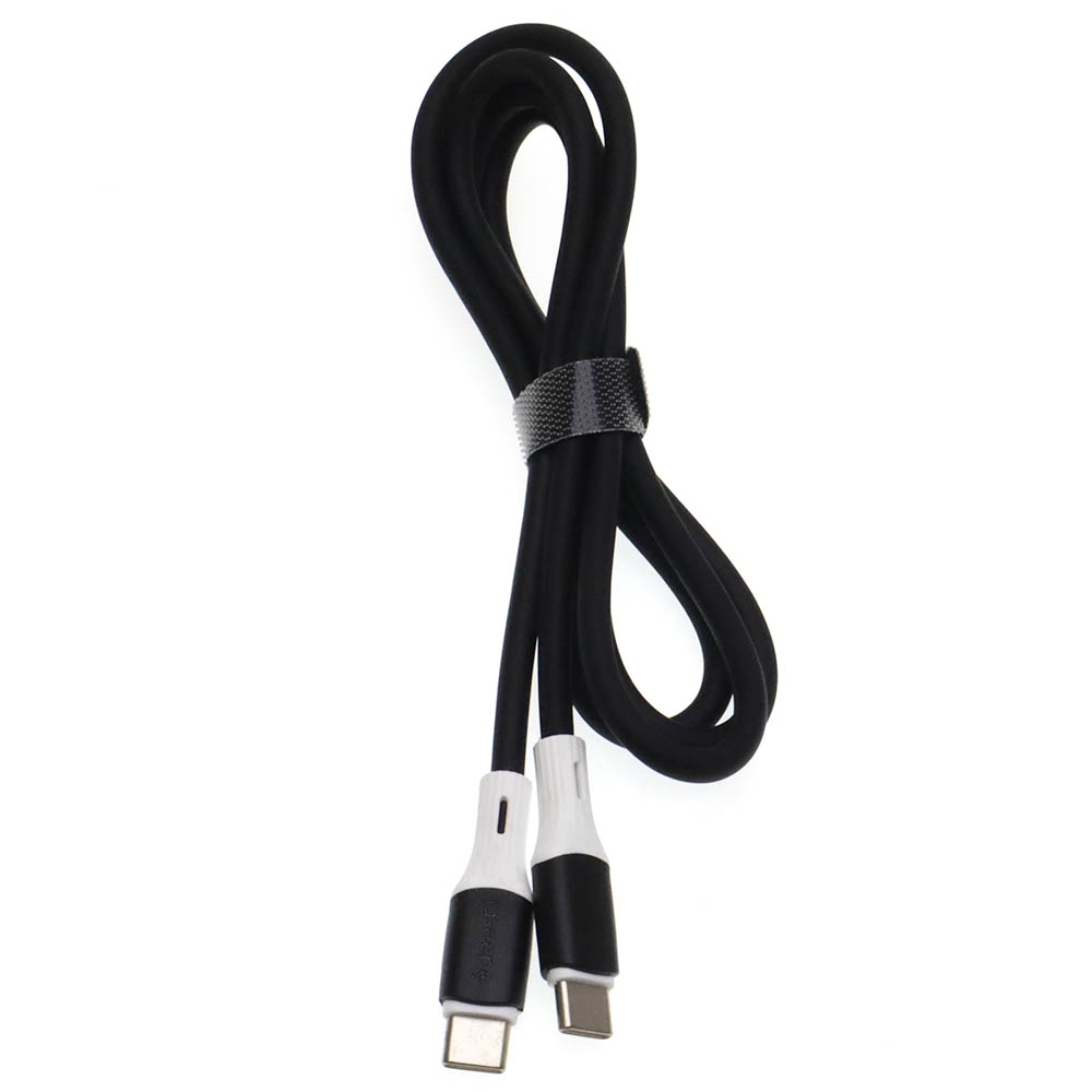 Кабель UGETUS PD82T USB Type C на USB Type C, 60W, длина 1 метр, цвет черно белый Кабель UGETUS PD82T USB Type C на USB Type C, 60W, длина 1 метр, цвет черно белый