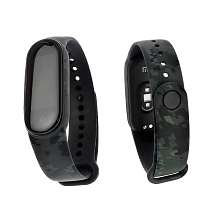Сменный ремешок для фитнес браслета, смарт часов XIAOMI Mi Band 5, рисунок серые пиксели. Сменный ремешок для фитнес браслета, смарт часов XIAOMI Mi Band 5, рисунок серые пиксели.