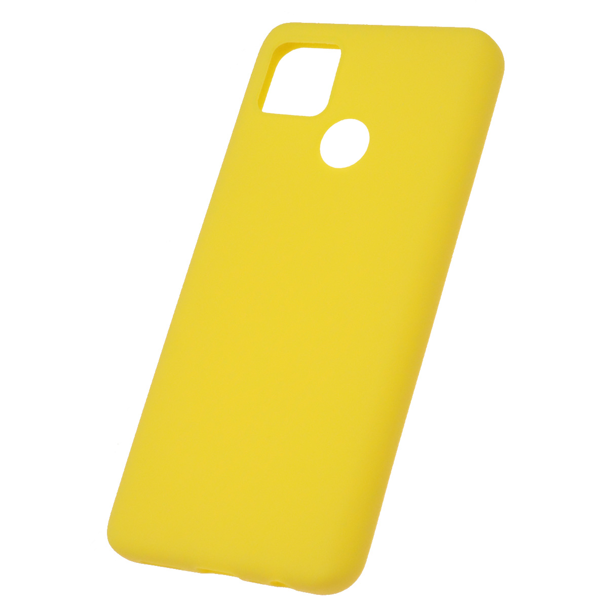 Чехол накладка Soft Touch для Realme C25, C25S, силикон, матовый, цвет желтый