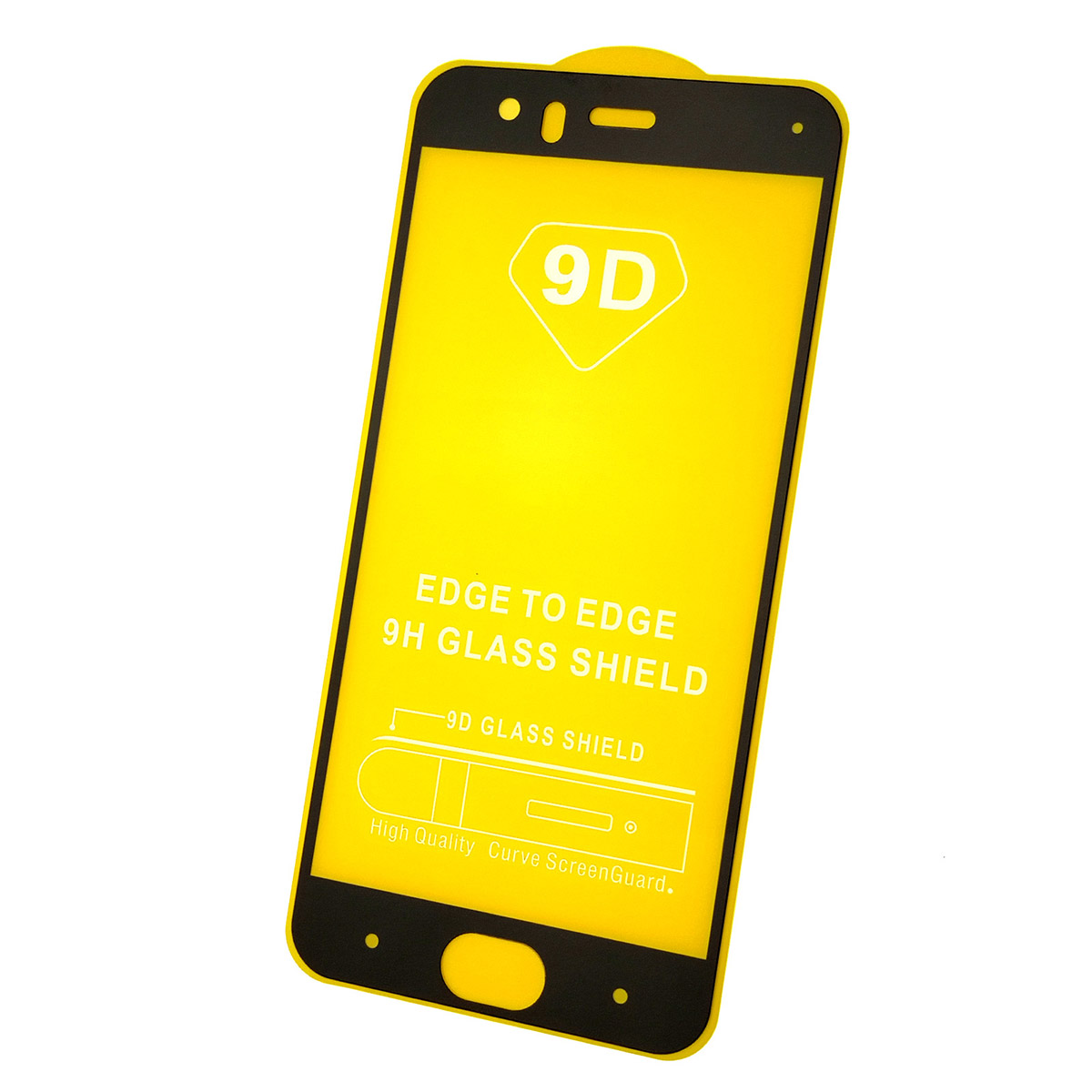 Защитное стекло 9D Full Glue для XIAOMI Mi 6, цвет канта черный.