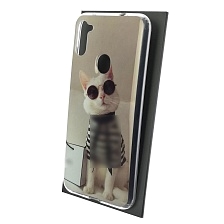 Чехол накладка Vinil для SAMSUNG Galaxy A11 (SM-A115), Galaxy M11 (M115), силикон, рисунок Cat, цвет серый