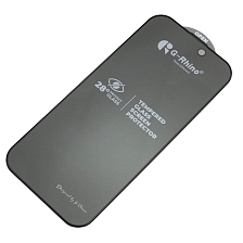 Защитное стекло Антишпион G-Rhino 28° (380 Glue) для APPLE iPhone 15, iPhone 16, цвет окантовки черный (Тип 2)