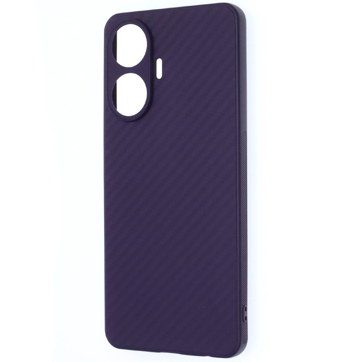 Чехол накладка для Realme C55, силикон, карбон, цвет фиолетовый