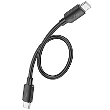 Кабель HOCO X96 Type C на Type C, 3A, 60W, длина 25 см, цвет черный