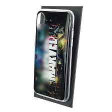 Чехол накладка для APPLE iPhone X, iPhone XS, силикон, глянцевый, рисунок Белый MARVEL