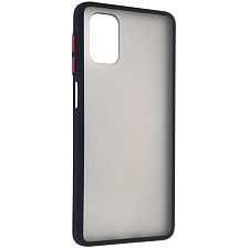 Чехол накладка SKIN SHELL для SAMSUNG Galaxy M51 (SM-515), пластик, силикон, цвет окантовки черный