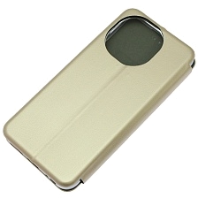 Чехол книжка STYLISH для TECNO Spark Go 1,  POP 9 4G, экокожа, визитница, цвет золотистый