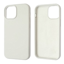 Чехол накладка Silicon Case для APPLE iPhone 13 mini (5.4), силикон, бархат, цвет белый Чехол накладка Silicon Case для APPLE iPhone 13 mini (5.4), силикон, бархат, цвет белый