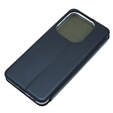 Чехол книжка STYLISH для INFINIX HOT 40i, SMART 8, SMART 8 Plus, экокожа, визитница, цвет темно синий